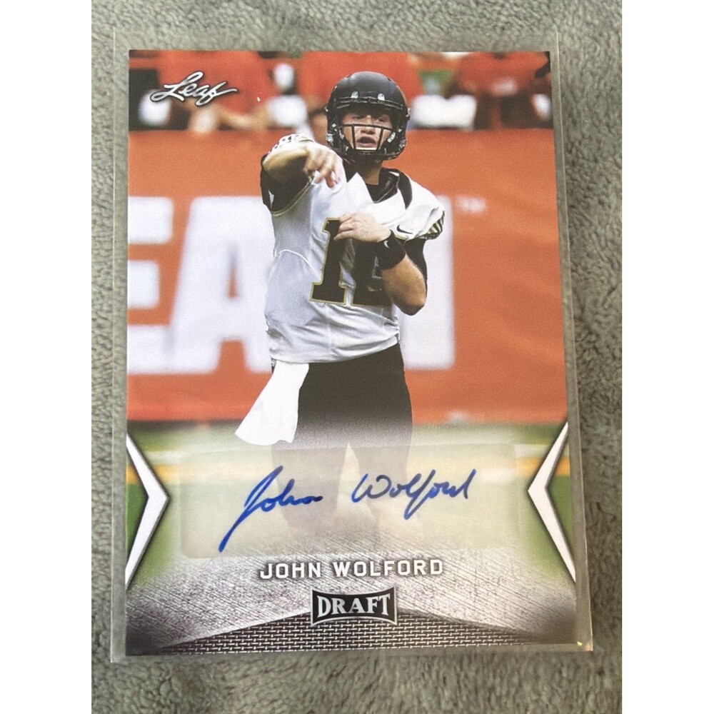 2018 Leaf Draft - Autographs John Wolford #BA-JW6 (AU, RC)